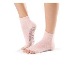 Toesox mit offenen Zehen, knöchelhoch M rosa