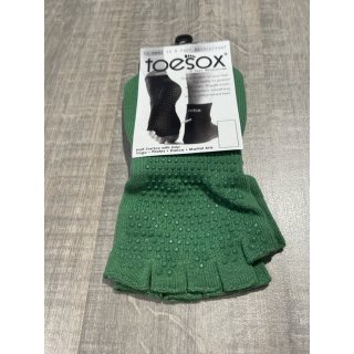 Toesox mit offenen Zehen, knöchelhoch L grün