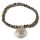 Armband Kristallarmband mit Silber Lotus smoke