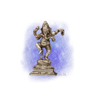 Ganesha tanzend,versilbert 15cm