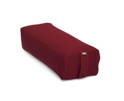Yogabolster Rechteckkissen mit Dinkelfüllung bordeaux