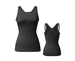 Curare Top criss cross schwarz XL