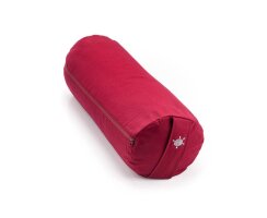 Kurma Yogabolster Buchweizen 60 x 22cm burgunder