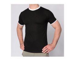 Stay cool Yogashirt schwarz ecru