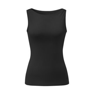 Curare Tank top boat neck schwarz M
