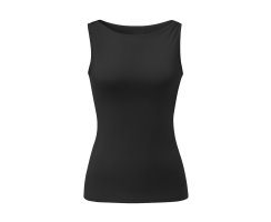 Curare Tank top boat neck schwarz M