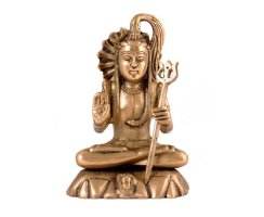 Shiva 16cm sitzend mit Dreizack