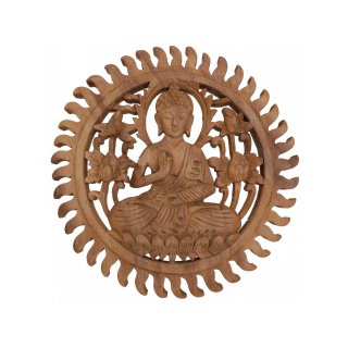 Wandschmuck Holz Buddha