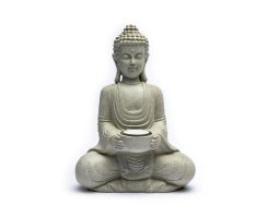 Meditierender Buddha mit Kerzenhalter