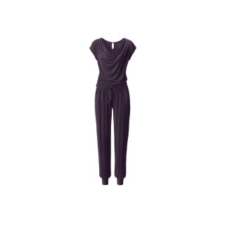 Curare Jumpsuit waterfall, cuffs dark aubergine S