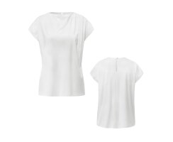 Curare Wide Top Pleated Shoulder offwhite L