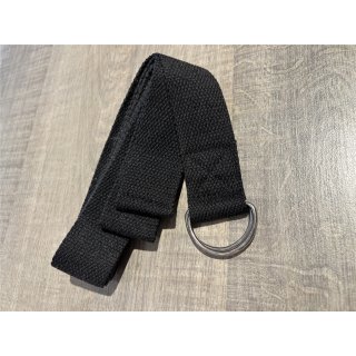 Gurt 183 x 3,5cm runde Schnalle schwarz