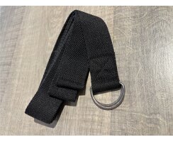 Gurt 183 x 3,5cm runde Schnalle schwarz