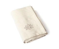 Yogadecke Baumwolle mit Lotus natur