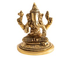 Ganesha vierarmig reich verziert