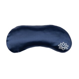 Augensäckchen brillenform Seide, Lavendel Lotus dunkelblau