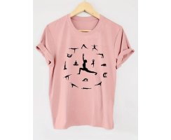 T Shirt Yoga Asana Print