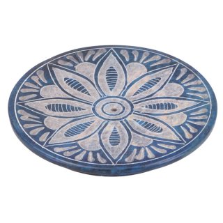 Räucherstäbchenhalter Mandala 7,5cm blau