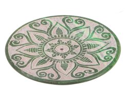 Räucherstäbchenhalter Mandala 7,5cm grün