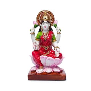 Lakshmi auf Lotus 18 cm