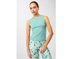 Mandala Cropped Ruffled Top