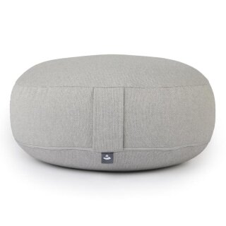 Meditationskissen mit Inlett, Dinkelfüllung Dobby 38 x19cm grau