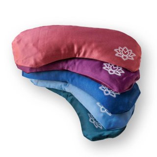 Augenkissen brillenform Mako-Satin, Lavendel Lotus