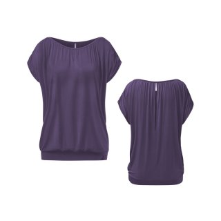 Curare Top crinkled shoulder M dark violett
