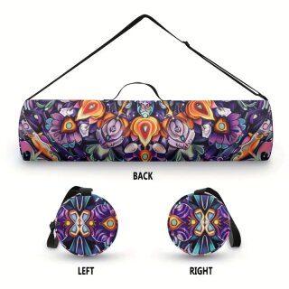 Yogamattentasche atmungsaktives Polyester 76cm Mandala orange lila