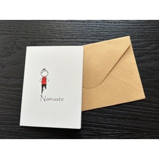 Klappkarte Namaste Namaste (rot)