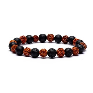 Armband Rudraksha Lavastein