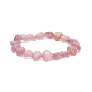 Armband Erdbeerquarz Herzen