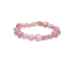 Armband Erdbeerquarz Herzen
