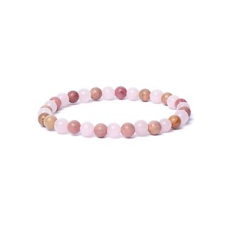 Armband Rosenquarz mit Thulit