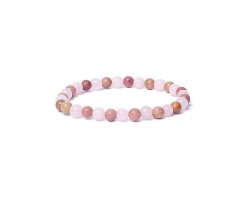 Armband Rosenquarz mit Thulit