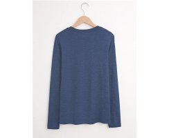 Langarm T-Shirt mit Lotus blau