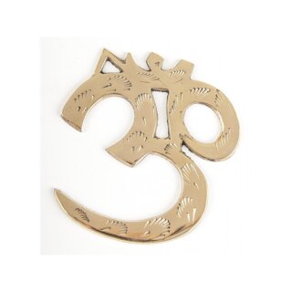 Om Wandschmuck Messing 10cm