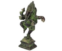 Ganesha tanzend Messing antikfinish 10cm