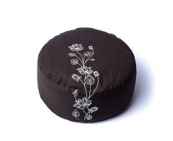 Meditationskissen Lotuspflanze grau