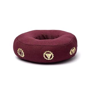 Klangschalenkissen Ring mit Chakren