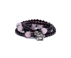 Armband roter Granat mit Ganesha
