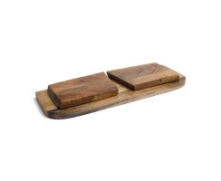 Meditationsbank klappbar Mangoholz mit Blume des Lebens