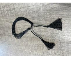 Armband Baumwolle verstellbar schwarz ohne Anhänger