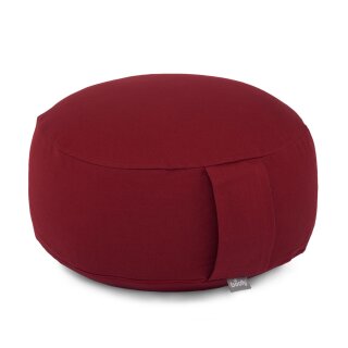 Meditationskissen mit Inlett, Dinkelfüllung weinrot