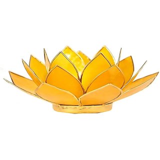 Lotus Teelichthalter Chakra gold gelb
