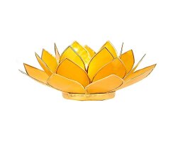 Lotus Teelichthalter Chakra gold gelb