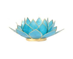 LotusTeelichthalter Chakra hellblau (5.Chakra)