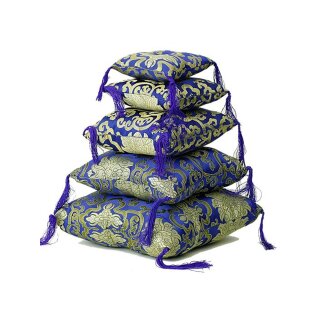 Klangschalenkissen rechteckig 14 x 14 cm blau