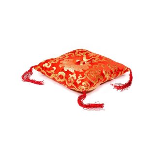 Klangschalenkissen rechteckig 14 x 14 cm rot