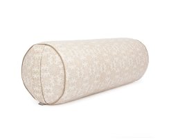 Yoga Bolster mit Kapokfüllung gemustert ecru